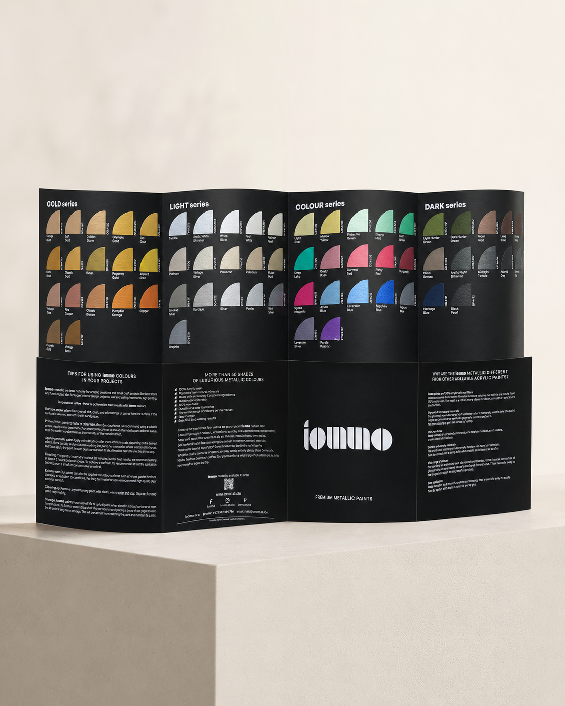 iommo Metallic Hand-Painted Colour Chart